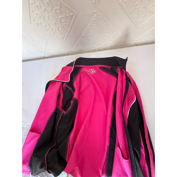 Jacket - Made for Life size Large pink  black athletic run warm up women's coat - Picture 5 of 12